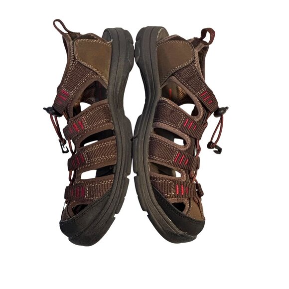 Dockers Sandals Mens 9M Brown Outdoor Hiking Fisherman Adjustable Toggle Closure - Picture 9 of 10